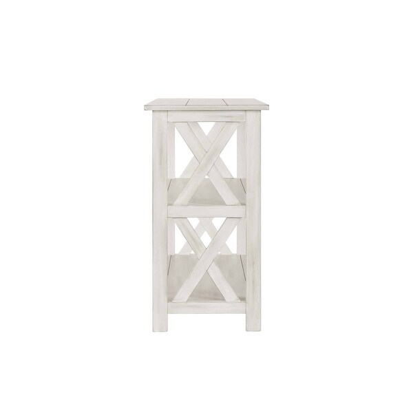 Jamestown Antique White Wood Entryway Table