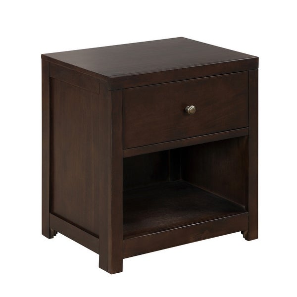 1 Drawer Solid Wood Nightstand Sofa End Table