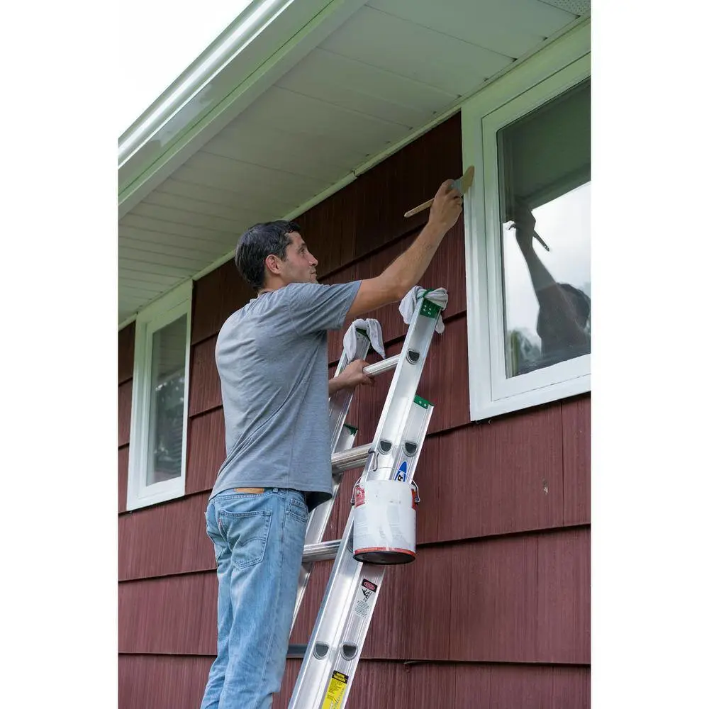 Werner 24 ft. Aluminum Extension Ladder with 225 lbs. Load Capacity Type II Duty Rating