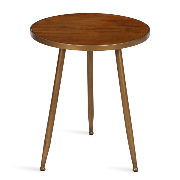 Kate and Laurel Clegg Brown Wood/Metal Side Table - 18x18x22.5