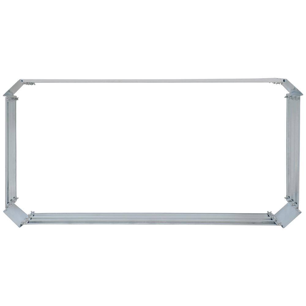 Sunnydaze Decor 48 in. Silver Galvanized Steel Rectangle Raised Bed HB-512