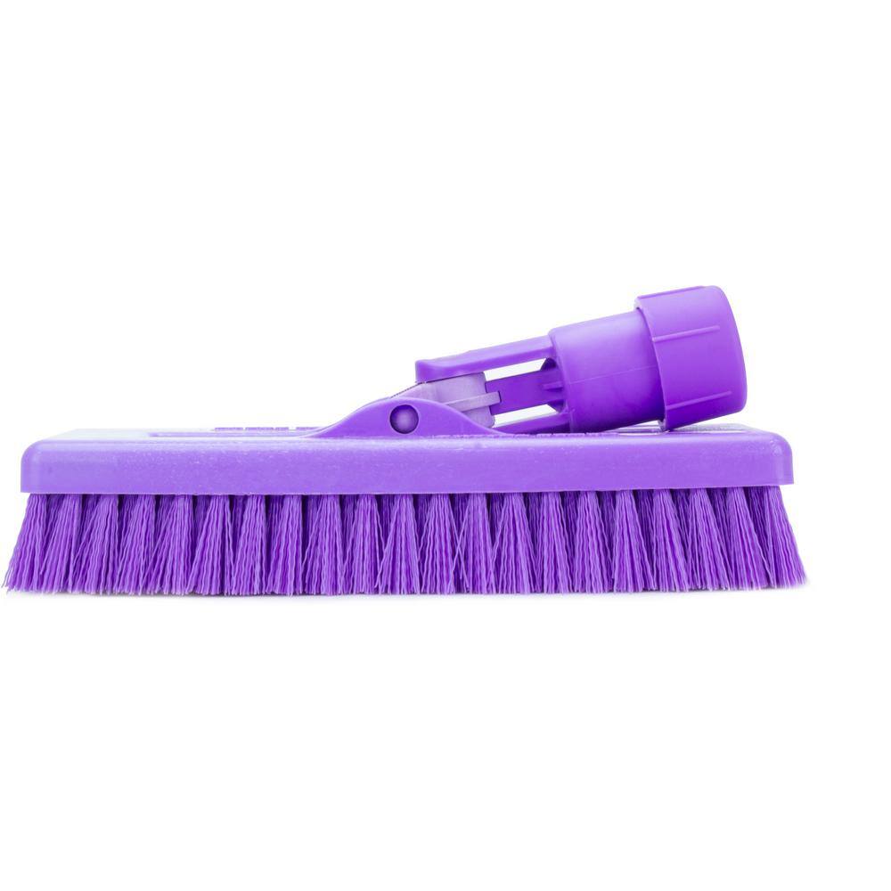 CFS Brands Sparta 8 in. Purple Polyester Swivel Scrub Brush with Polypropylene Casing (6-Pack) 3638831EC68