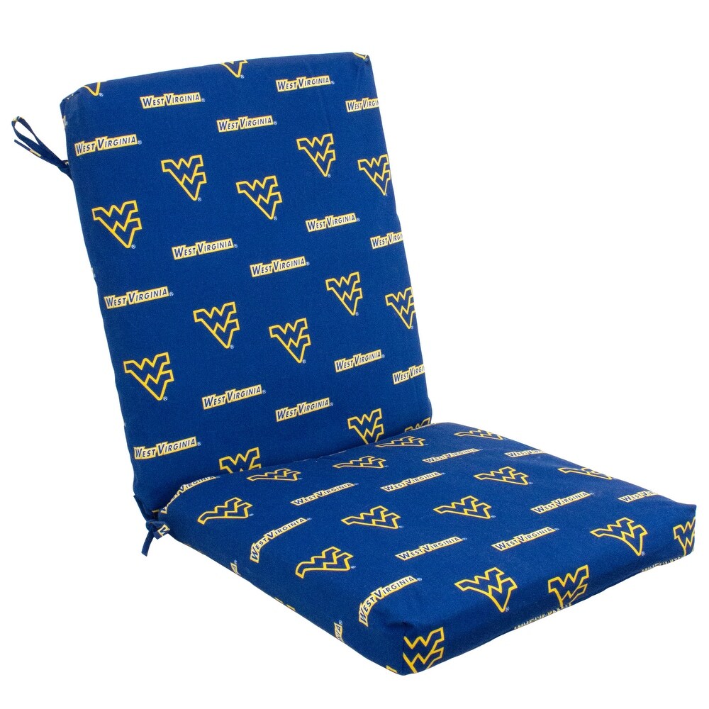 West Virginia Mountaineers 2pc Chair Cushion