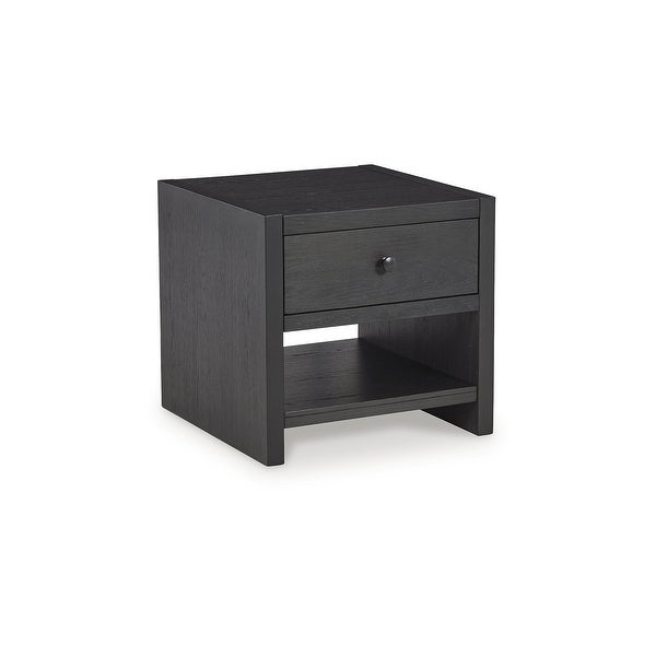 Signature Design by Ashley Foyland Black Square End Table - 24