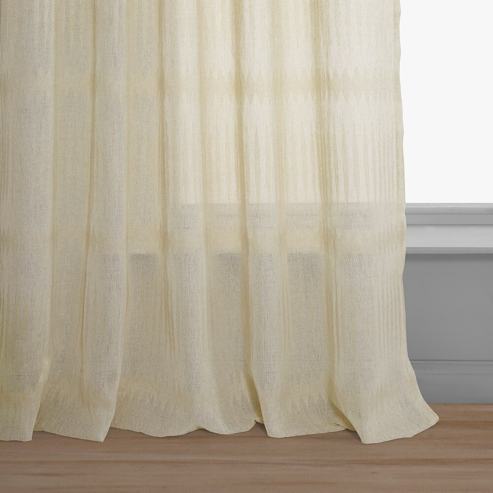 Exclusive Fabrics Polaris Patterned Linen Sheer Curtain (1 Panel)