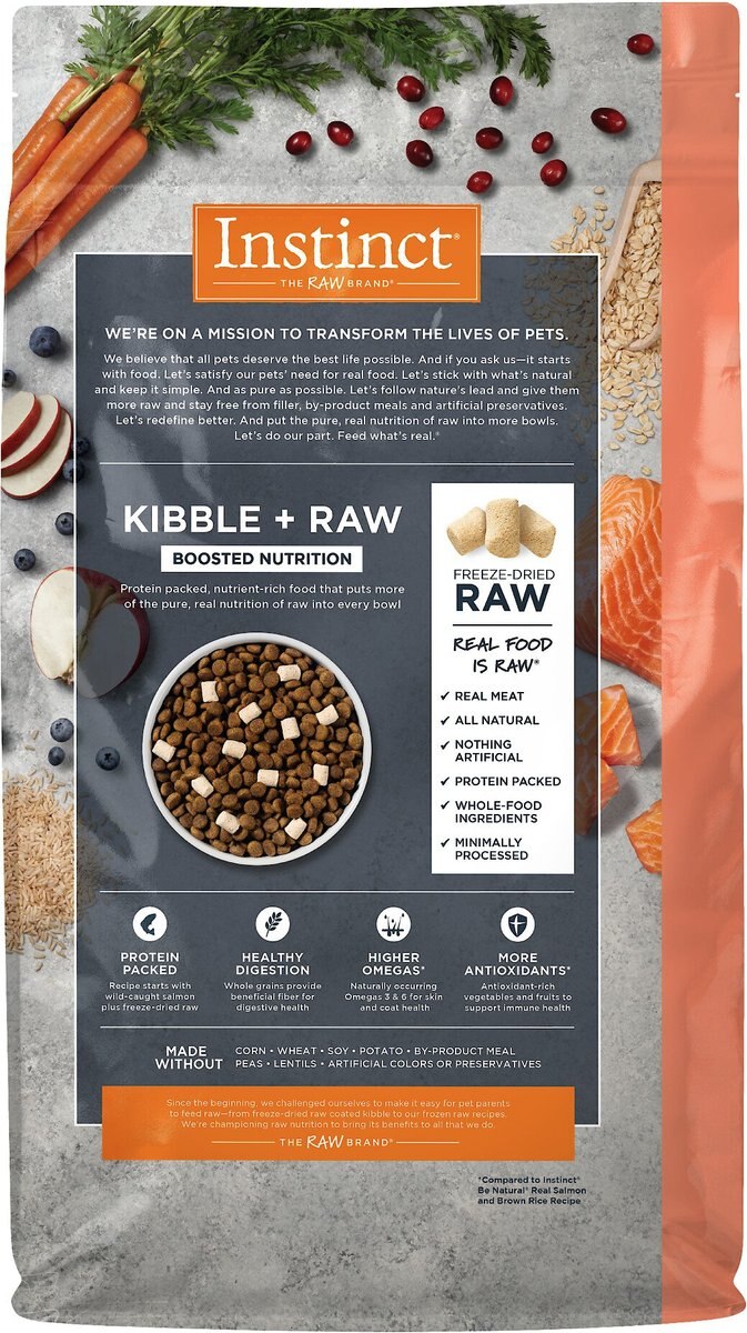 Instinct Raw Boost Whole Grain Real Salmon and Brown Rice Recipe Freeze-Dried Raw Coated Dry Dog Food