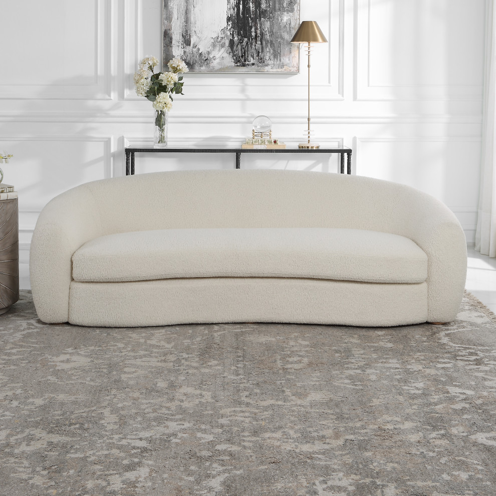 Capra Art Deco White Sofa   Contemporary   Sofas   by Ownax  Houzz