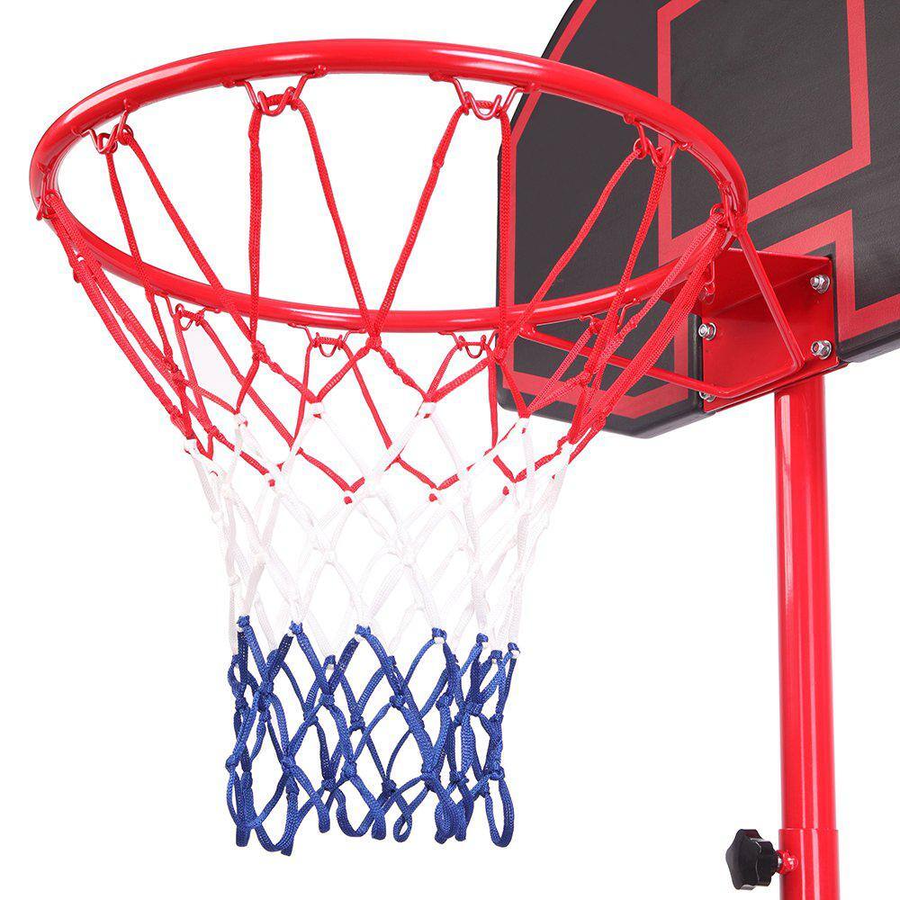 Alpulon Height Adjustable Kids Basketball Hoop Stand with Durable Net Shatterproof Backboard Wheel ZMWV564