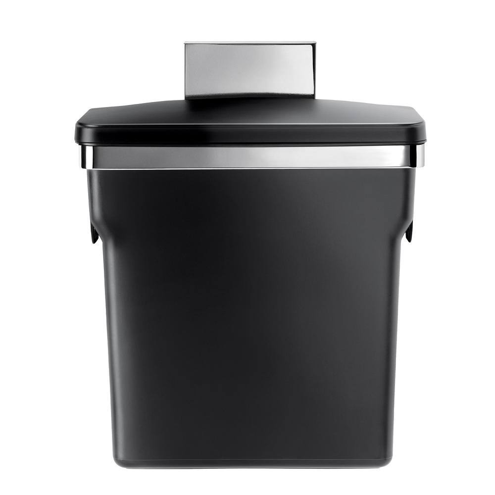 simplehuman 10-Liter Black In-Cabinet Trash Can CW1643