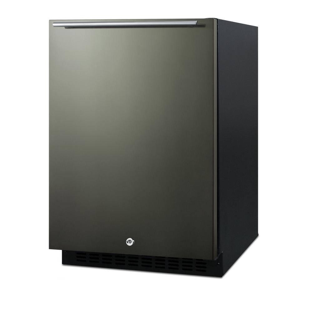 Summit Appliance 24 in. 4.8 cu. ft. Mini Fridge in Black Stainless Steel AL54KSHH