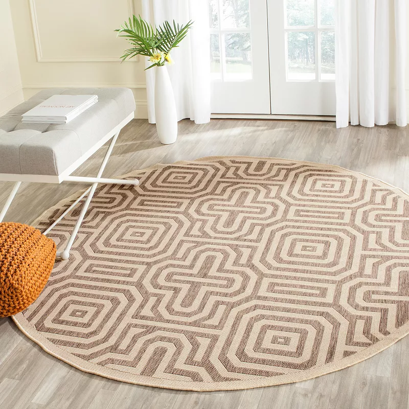 Safavieh Courtyard Geometric Print Indoor Outdoor Rug