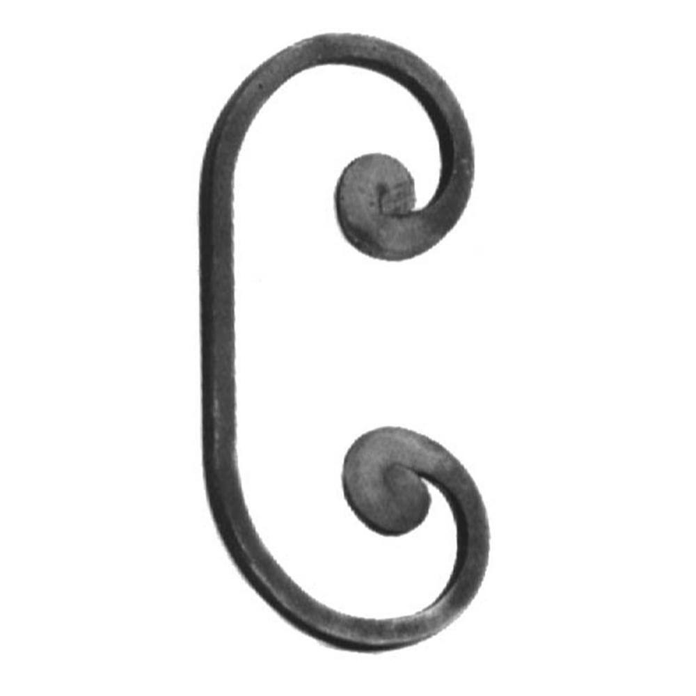 arteferro 7-116 in. x 3-916 in. x 516 in. Square Bar Forged Ends Raw C-Scroll 733