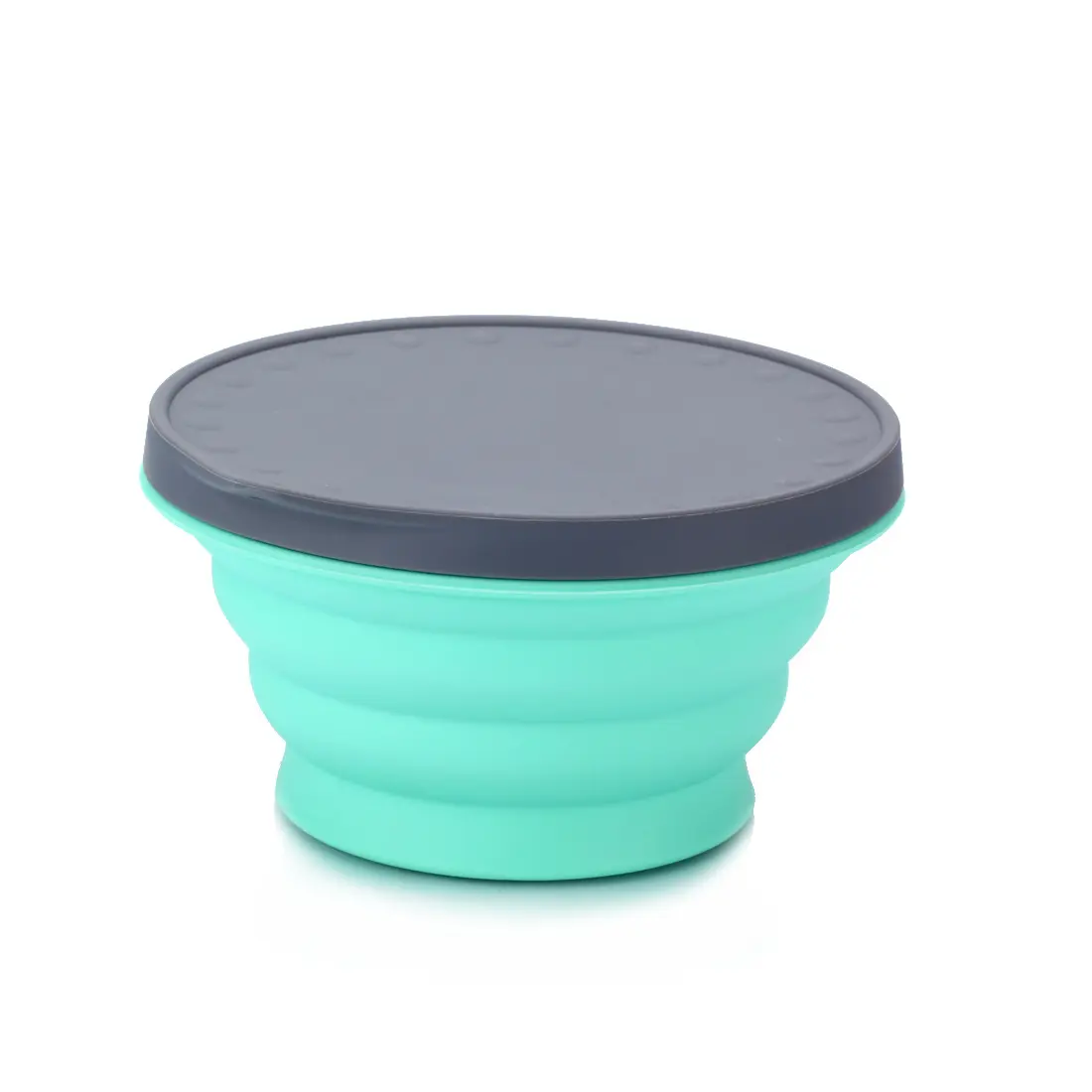 BPA Free Food Container Dinnerware Portable Collapsible Camping Salad Bowl Silicone With lid