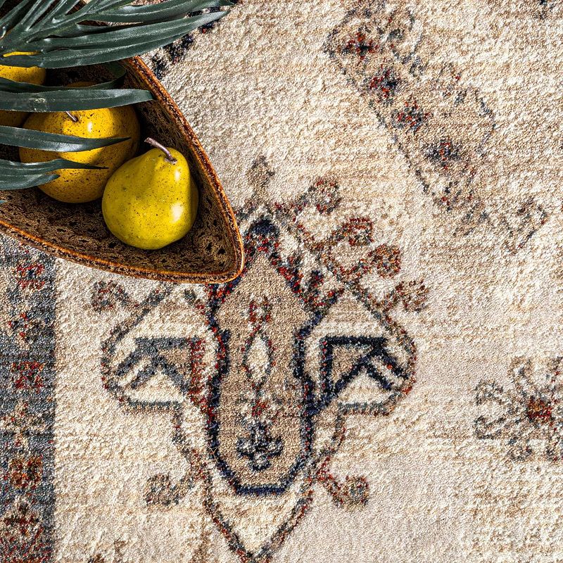 nuLOOM Carolina Fading Tribal Medallion Fringe Area Rug