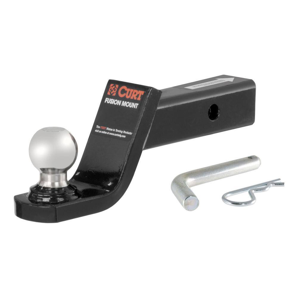 CURT 7500 lbs. 4 in. Drop Fusion Trailer Hitch Ball Mount Draw Bar with 2 in. Ball (2 in. Shank) 45154