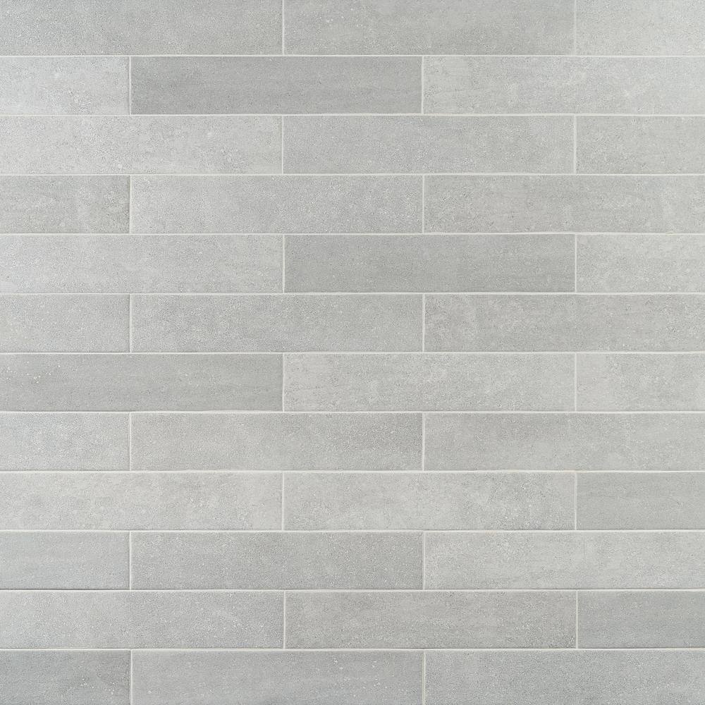 Ivy Hill Tile Sanskrit Gray 3.89 in. x 19.37 in. Matte Porcelain Floor and Wall Tile (7.85 sq. ft.Case) EXT3RD105715