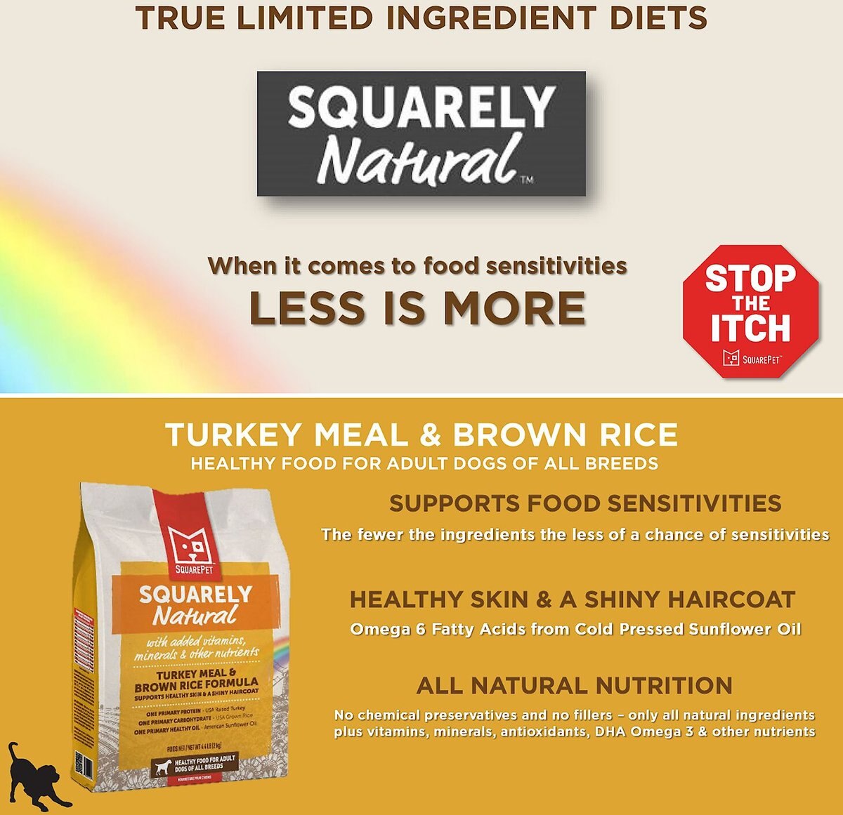 SquarePet Squarely Natural Turkey Meal and Brown Rice Formula Dry Dog Food