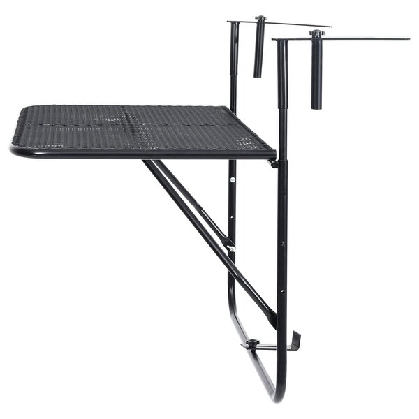 vidaXL Balcony Table Black 23.6