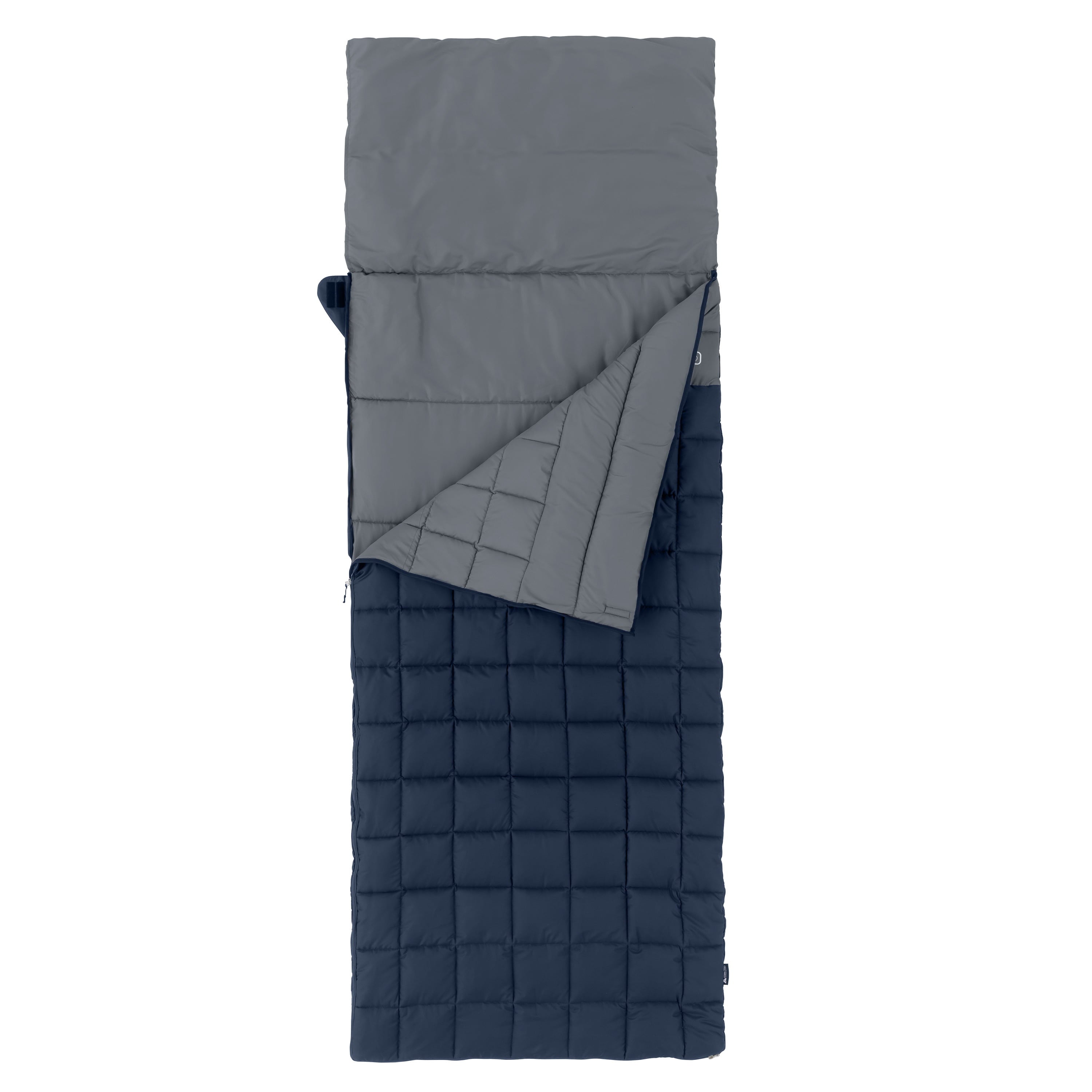 Ozark Trail 40F Weighted Sleeping Bag – Navy & Gray (95 in. x 34 in.)