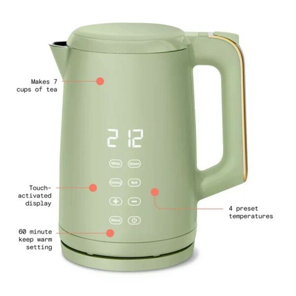 1.7 Liter One-Touch Electric Kettle， Black