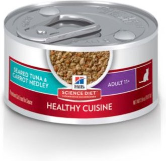 Hill's Science Diet Adult 11+ Healthy Cuisine Seared Tuna and Carrot Medley Canned Cat Food