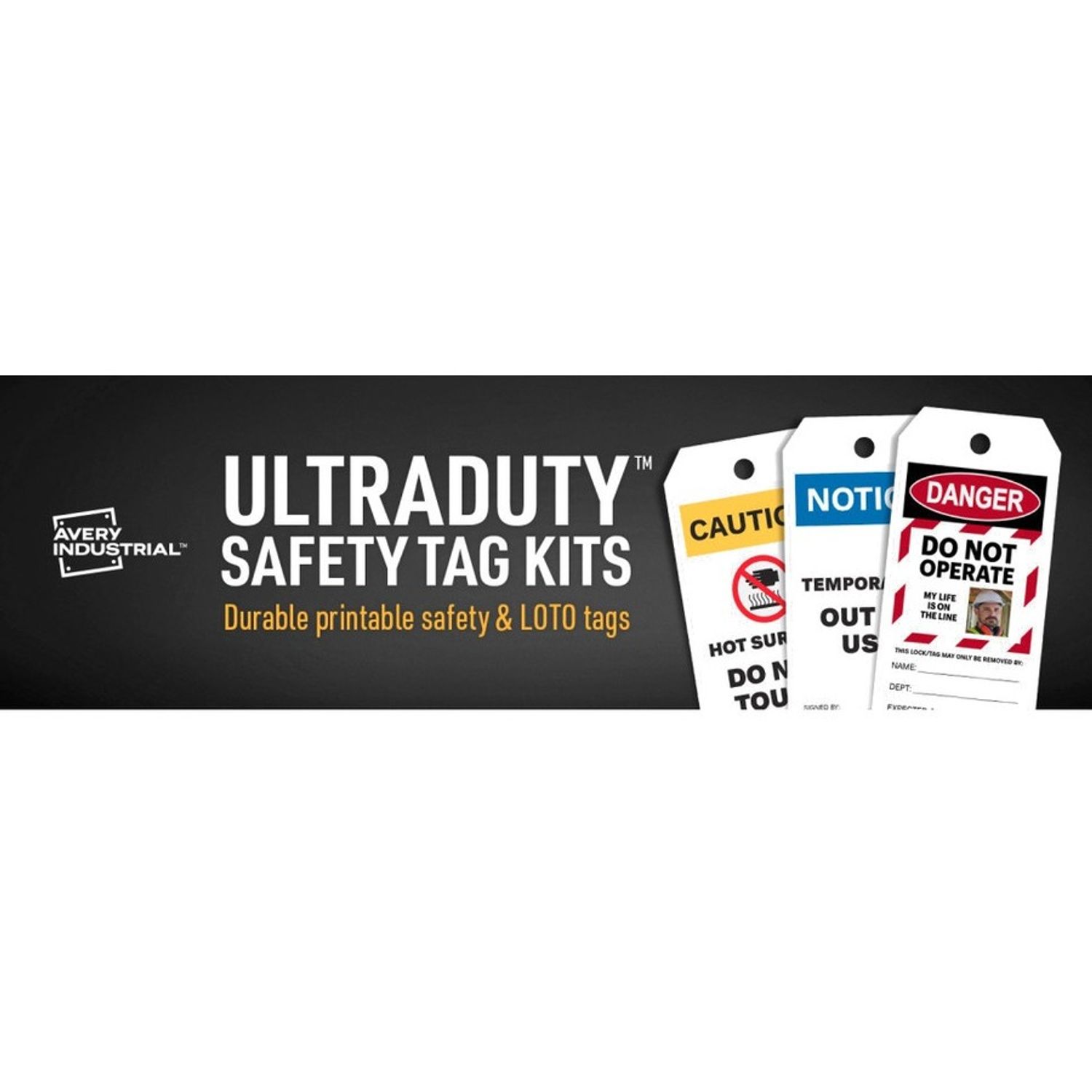 UltraDuty Hazard Warning Tag Kit by Avery AVE62404