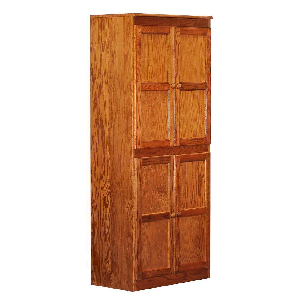 Concepts In Wood 72 in. Oak Wood 5-shelf Standard Bookcase with Adjustable Shelves KT613B-3072-D