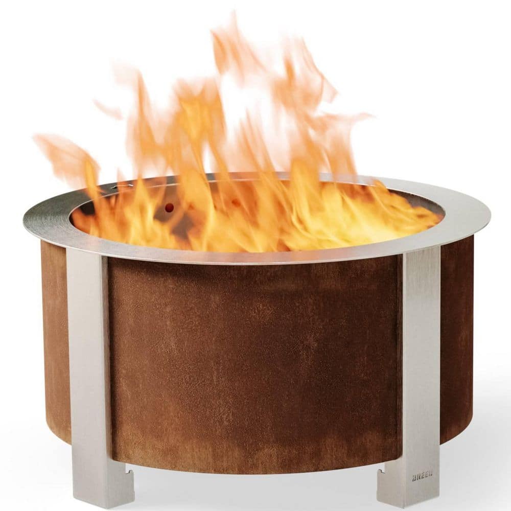 Breeo X Series 24 Smokeless Fire Pit in Corten Steel BR-X24P