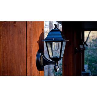 MAXSA Black Motion Sensing LED Outdoor Barn Light Sconce 43319