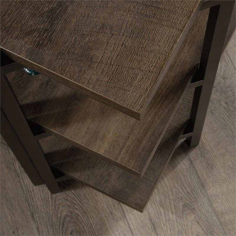 Sauder North Avenue Contemporary Wood and Metal 55 quotTV Stand in Smoked Oak   Industrial   Entertainment Centers And Tv Stands   by Homesquare  Houzz