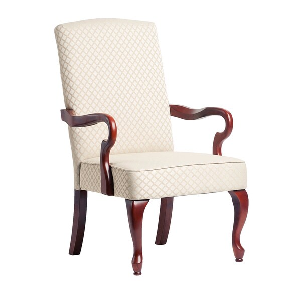 Copper Grove Casalis Cherry Finish Gooseneck Accent Chair