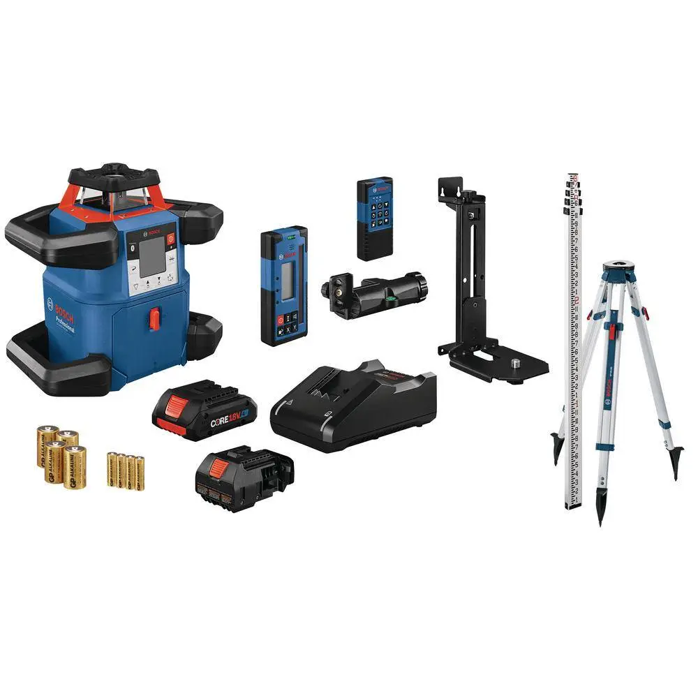 Bosch REVOLVE4000 Connected Self-Leveling HorizontalVertical Rotary Laser Level Kit GRL4000-80CHVKS