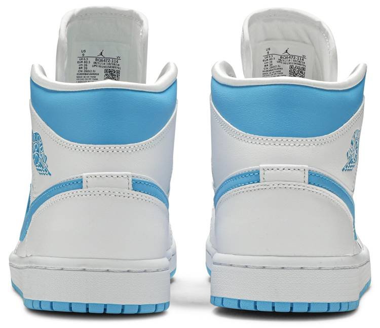 Wmns Air Jordan 1 Mid 'UNC' BQ6472-114