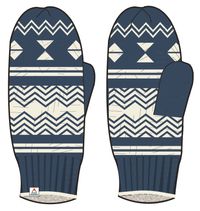 Powder Fleece Lined Recycled Acrylic Mittens - Rich Navy