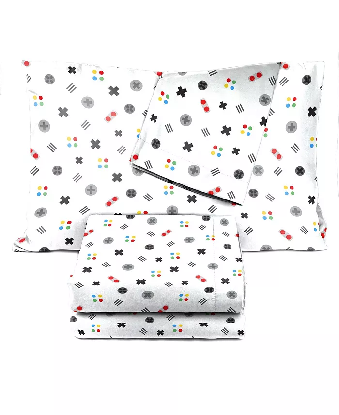 Saturday Park Gamer 100% Organic Cotton Full Sheet Set