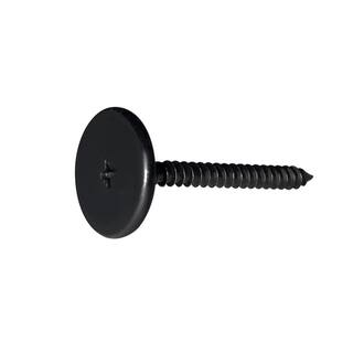 DESIGN VU 3 ft. x 6 ft. Black Metal Decorative Panel Timber Screws (for Installing Design-Vu Panels) (10-Pack) ODSC10