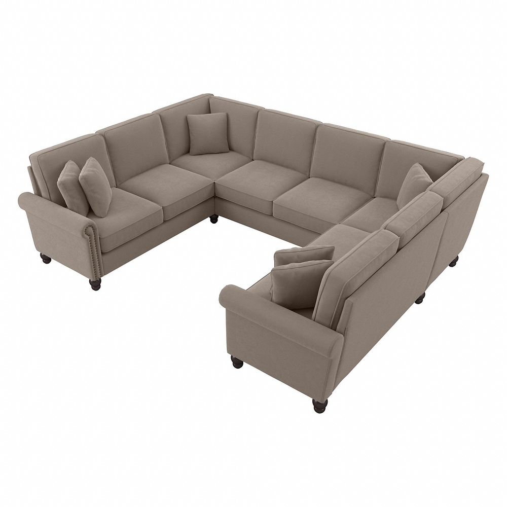 Coventry 113W U Shaped Sectional Couch by Bush Furniture