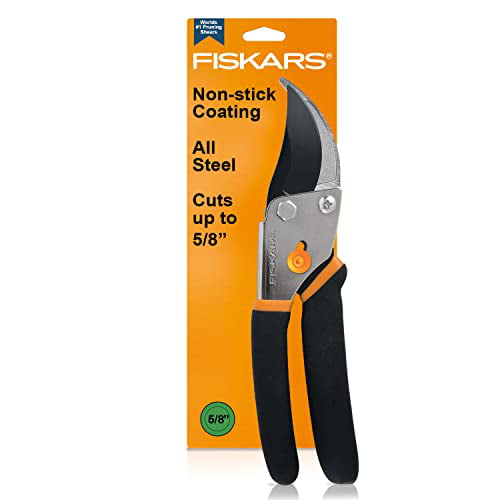 Fiskars Gardening Tools: Bypass Pruning Shears, Sharp Precision-ground Steel Blade, 5.5? Plant Clippers (91095935J)