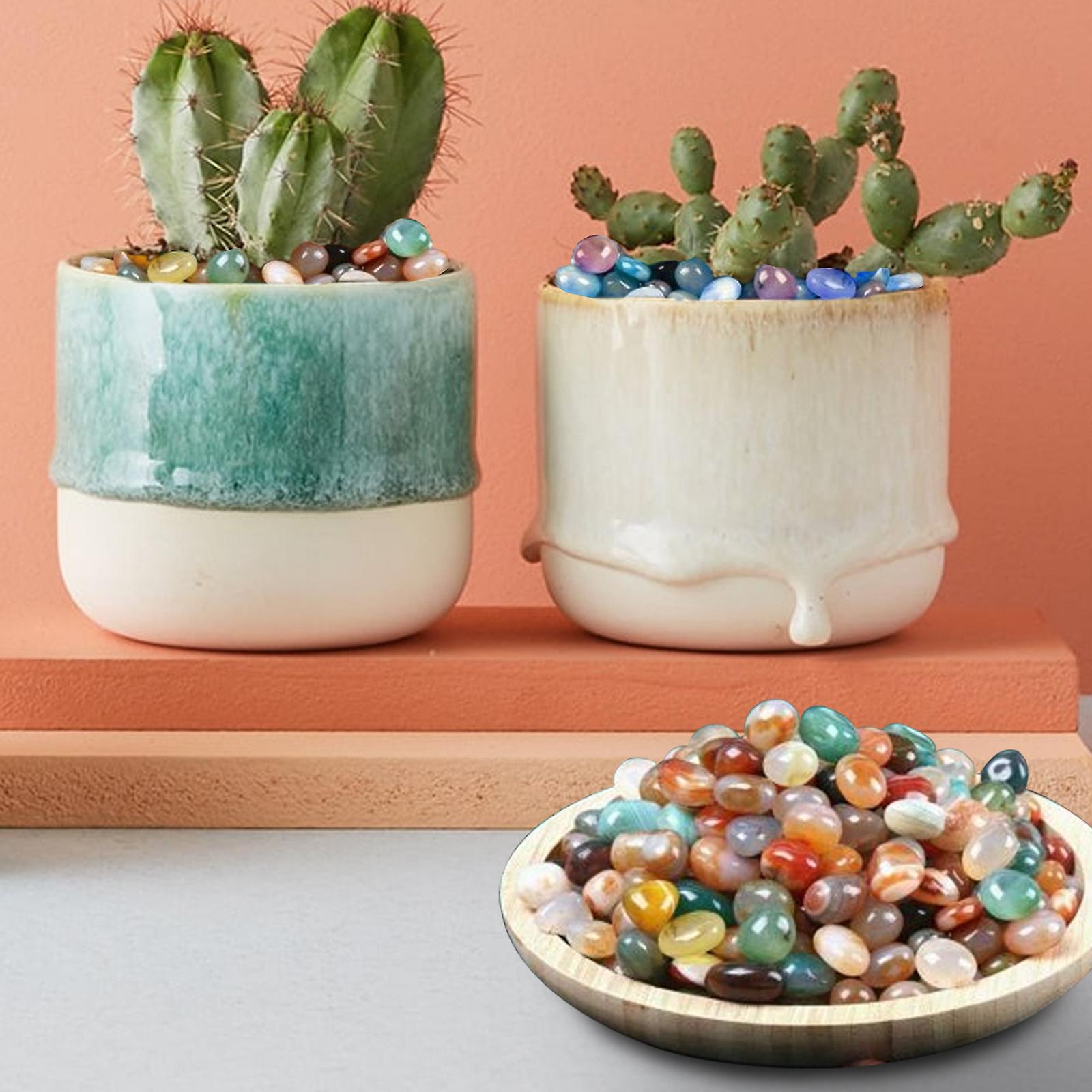 Plant Flower Pot Decoration Stone Rain Flower Stone Pebble Flower Pot Fish Tank Decoration Five-colored Stone Succulent Paving Stone