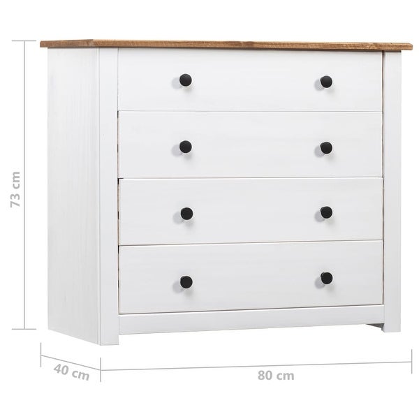 vidaXL Side Cabinet White 31.5