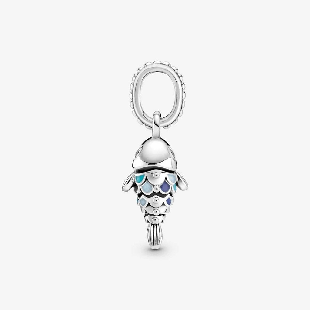 PANDORA  Blue Scaled Fish Dangle Charm