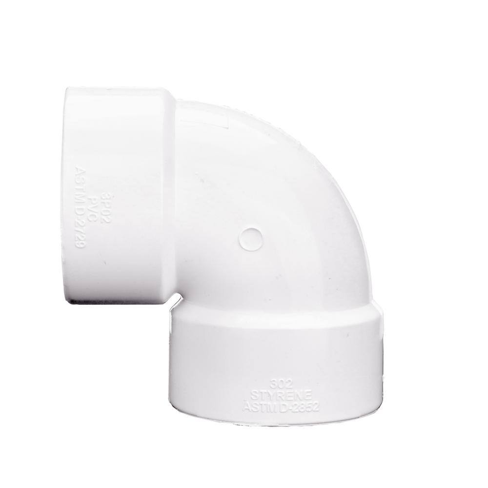 NDS 3 in. PVC 90-Degree Elbow Fitting 3P02