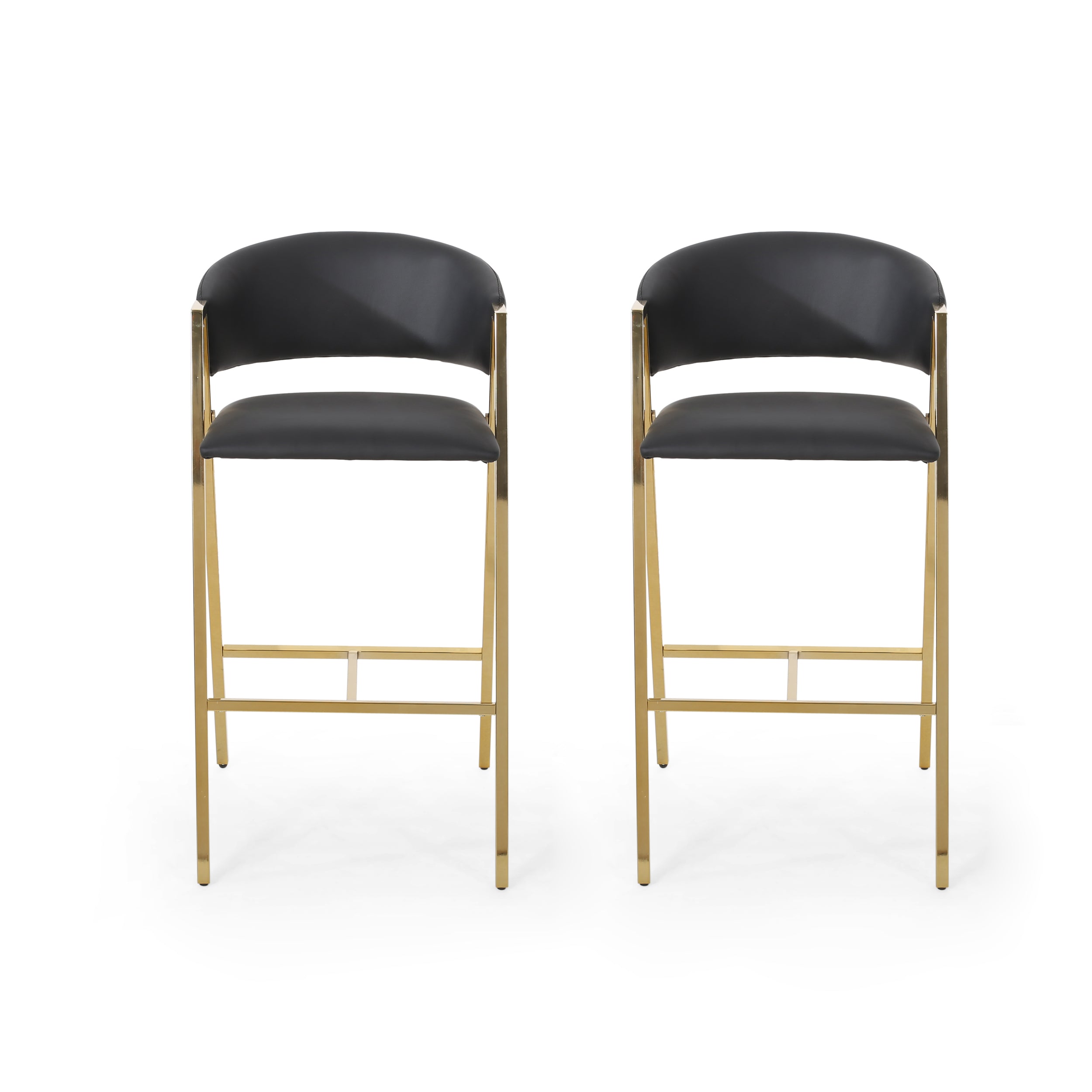 Kenia Modern Faux Leather Barstool (Set of 2)