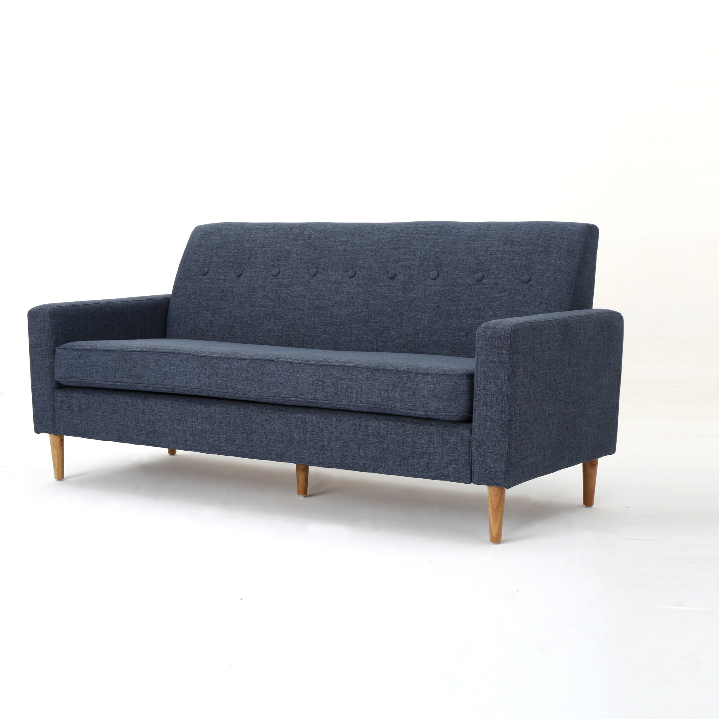 Bellamy Studios Augustine Upholstered 3 Seater Fabric Sofa, Dark Blue