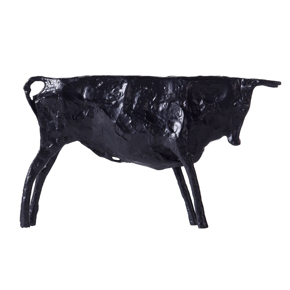 Dann Foley Lifestyle   Battle Bull Sculpture   Black Finish