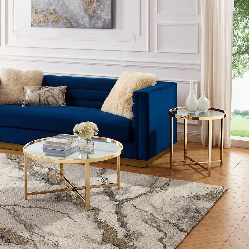 Rozlynn Coffee Table Mirrored Top