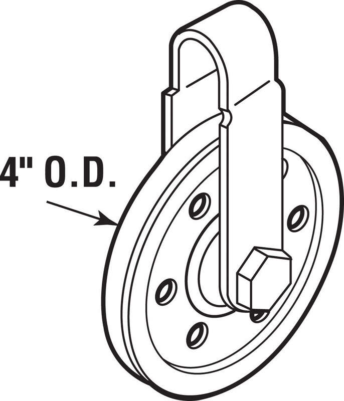 Prime-Line 6 in. W X 12.13 in. L X 4 in. D Steel Pulley