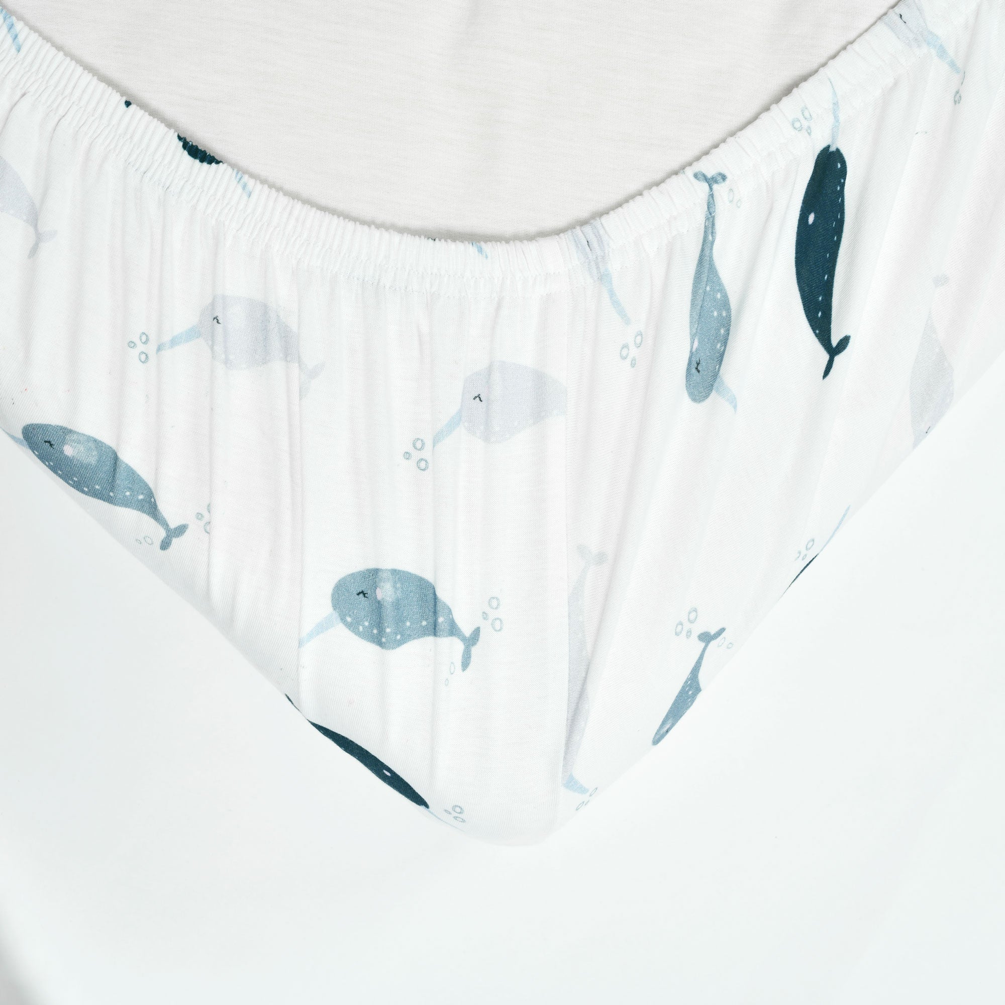 Narwhal Organic Cotton Fitted Crib Sheet