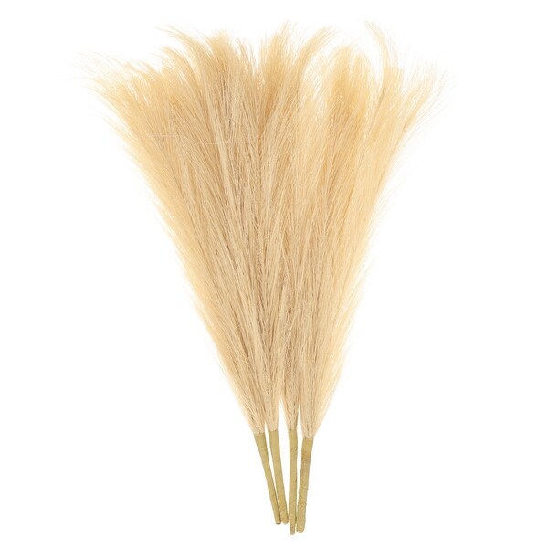 4pcs Faux Pampas Grass 17 Inch 6 Stem Artificial Grass for Decor