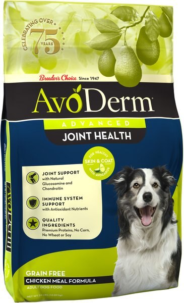 AvoDerm Advanced Joint Health Chicken Meal Formula Grain-Free Dry Dog Food